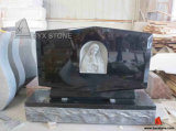 Shanxi Black Granite Maria Carving Headstone / Monument