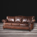 American Style Living Room Furniture Leather Sofa