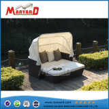 Outdoor Wicker/Rattan Furniture Chaise Lounge Daybed with Canopy
