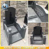 Chinese Style Black Granite Tombstones Monument for Sale