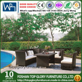 Outdoor Leisure Furniture Half Round Rattan Sofa with Table (TG-JW61)