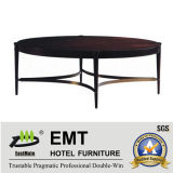 2017 Modern Round Wooden Steel Big Size Coffee Table (EMT-CT02)