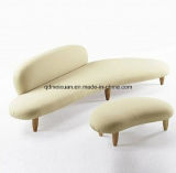 Creative Personality Arc Office Combination Pebbles Day Type Sofa Cloth Art Sofa Simple Living Room Furniture One Set (M-X3265)
