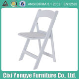 Plastic Frame Resin Folding Chair with Seat Pad