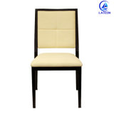 Metal Wood Like Restaurant Chair with Comfortable Cushion