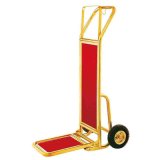 Hotel Portable Luggage Cart with Gold Chrome Finish