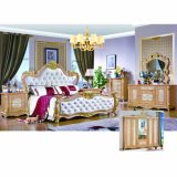 Bedroom Furniture Sets with Antique Bed and Wardrobe (W813B)
