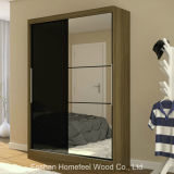 Wooden Bedroom Furniture Sliding 2 Door Wardrobe with Mirror (WB31)