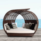 Dome Round Sunshine Lounge Beach Chaise Lounge Circular Garden Furniture Rattan Sun Daybed T580
