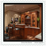 American Wooden Tranditional Kitchen Cabinet with Bar Counter