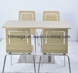 Food Court Plywood Dining Table with 4 Chairs (FOH-NCP7)