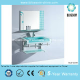 Bathroom Vanity Tempered Glass Wash Basin with Mirror (BLS-2039)