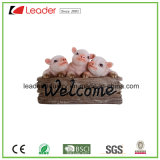 Polyreisn Lovely Wildlike Pig Figurine with Welcome Sign for Garden Ornaments