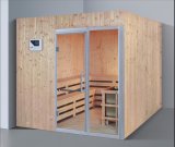2000mm Big Size Square Solid Wood Sauna for 8 Persons with Double Layer Bench (AT-8641)