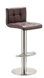 Without Armrest Stainless Steel High Back Kitchen Bar Chair