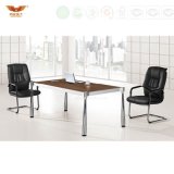 Elegant Small Rectangle Metal Leg Panel Meeting Table (HY-Q02)
