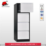 White and Black Color Metal 4 Drawer Vertical Filing Storage Cabinet