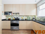 Modern White Flat Laminated Modular Wood Kitchen Cabinet (BY-L-108)