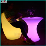 Glowing Table with Storage Glass Top LED Tables