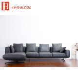 Modern Black Color Italian Nappa Leather Sectional Sofa Sets Designs