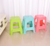 Classical Style Colorful Square High Plastic Stool for Adult
