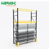 Supermarket Shelf with Four Post Integrated with Storage Rack