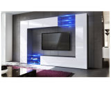 Living Room Furniture Set Mirage Black High Gloss Wall TV Unit
