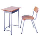 Popular Fixed Student Desk Chair Set, Middle School Classroom Single Desk and Chair, School Furniture