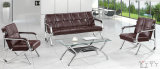 High Quality Popular New Design Modern Office Leather Sofa Sets Waiting Sofa in Stock 1+1+3