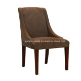 Sienna Lounge Cafe Natural Wood Frame Fabric Albert One Side Chair for Restaurant