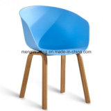 Plastic Chair with Wood Legs