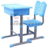 Fixed Single School Desk and Chair/School Furniture/Plastic Table and Chair