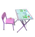 Hot Selling Wooden Cartoon Table Chair for Kids Reading (SF-07K) Kids Foldable Desk Chair with Letter