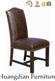 High Quality Antique Leather Chair Restaurant Wooden Furniture (HD479)