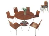 Classic Wooden Round Table (FOH-BC30)
