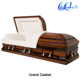 Funeral Wholesale Solid Poplar Waterproof Bottom Coffin and Casket
