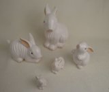 Ceramic Easter Rabbit Figurines
