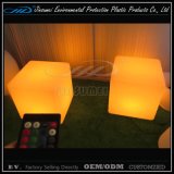 PE Material Rorational Moulding Plastic modern LED Waterproof Cube Stool