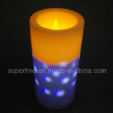 Reuse Safe Battery Operated Real Candle Flickering Pillar Plastic LED Candles for Home Decoration