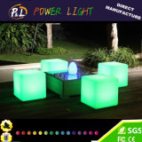 Fashionable Outdoor Furniture LED Illuminated Cube Stool