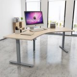 Office L Desk with Corner Shaped Tbaletop