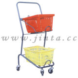Cart with Baskets, Supermarket Use Plastic Basket Cart (JT-E14)