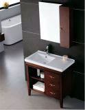 Solid Wood Bathroom Cabinet with Mirror