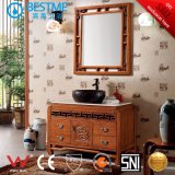 Oak Wooden Classical Bathroom Cabinet with Mirror (BY-F8076)