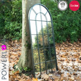 Antique White Garden Window Mirror