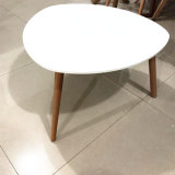 Kitchen Dining Table Round Coffee Table Modern Leisure Wood Tea Table Office Conference Pedestal Desk White