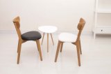 Oak Moon Back Chair with PU Seat for Home Furniture