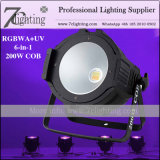 LED PAR 64 Spotlight 200W Rgbwauv LED Flood Lighting