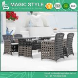 Rattan Chair with Opening Weaving Outdoor Dining Set Synthetic Wicker Chair (Magic Style)