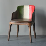 Famous Unique Leather Armrest Grace Italian Flag Solid Wood Chair (SP-HC315)